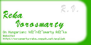 reka vorosmarty business card